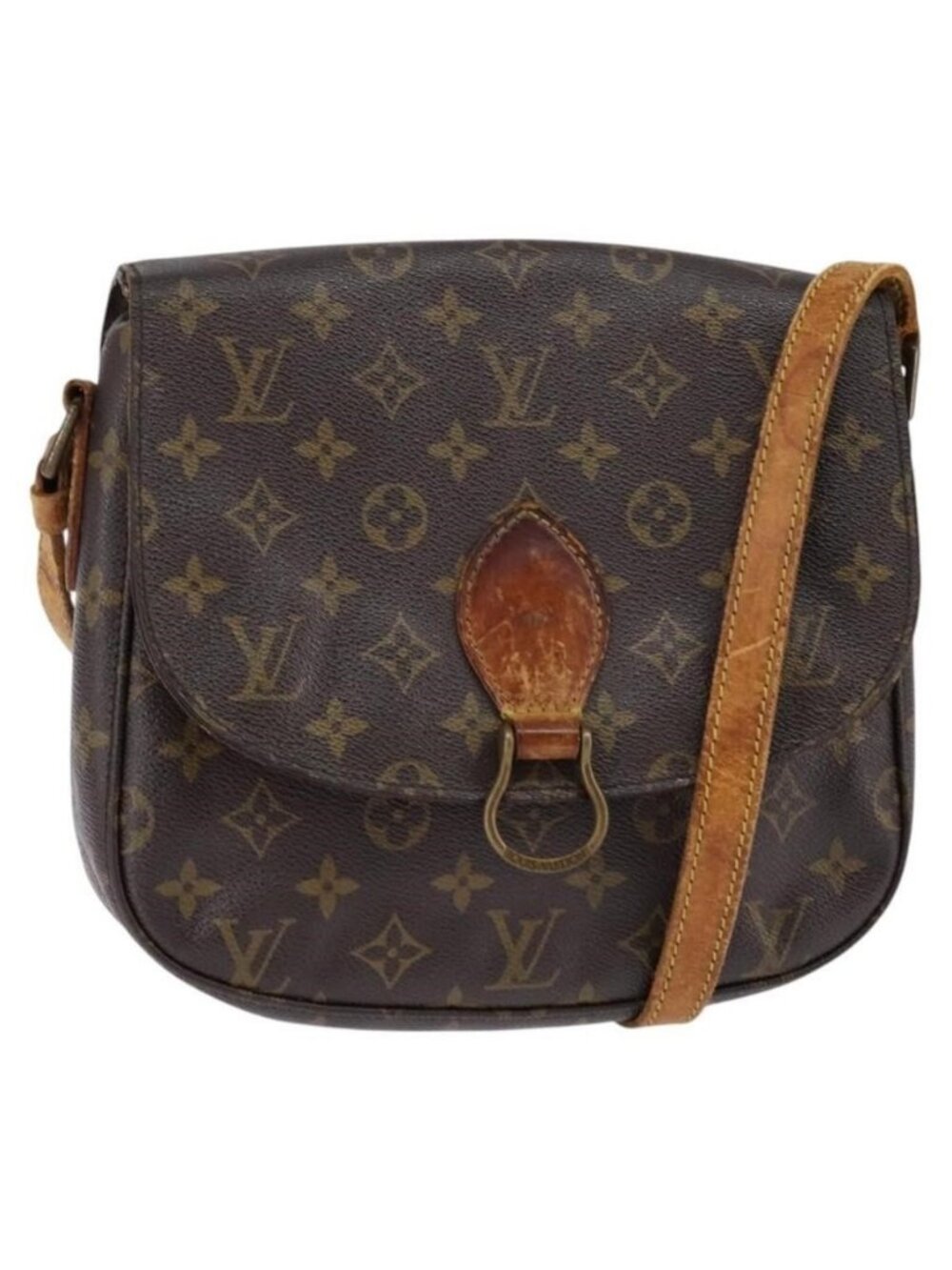 Authentic LOUIS VUITTON Monogram Saint Cloud GM Shoulder Bag M51242 LV